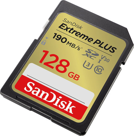 Sandisk Extreme Plus SDXC 128GB Class 10 U3 V30 UHS-I view 3