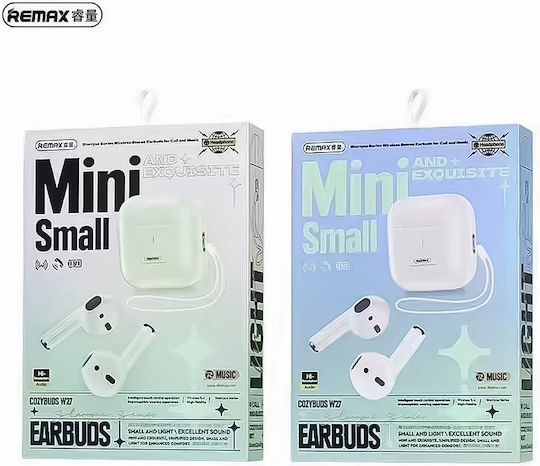 Remax Cozybuds W27 Bluetooth Handsfree Earphones with Charging Case White view 2