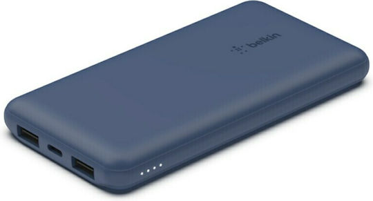 Belkin Boost Charge Power Bank 10000mAh 15W with 2 USB-A Ports and USB-C Port Blue view 3