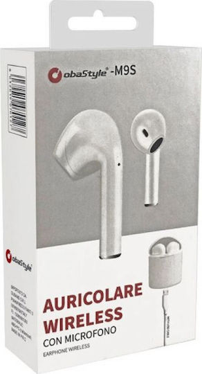 ObaStyle M9S In-ear Bluetooth Handsfree Earphones with Charging Case White view 2