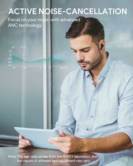 Aukey EP-N7 In-ear Bluetooth Handsfree Earphones with Sweat Resistance and Charging Case Black vue 3