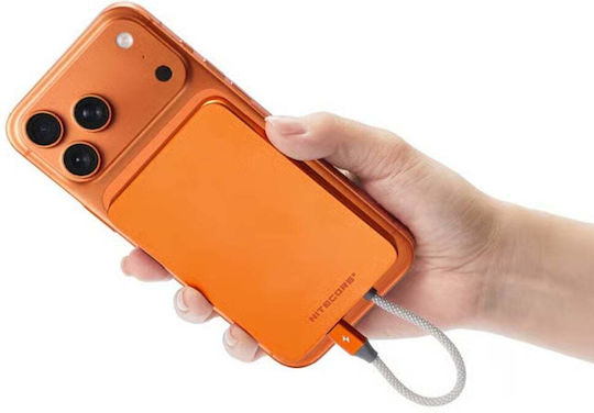 NiteCore Pocket 5 MagSafe Power Bank 5000mAh 22.5W Orange view 3