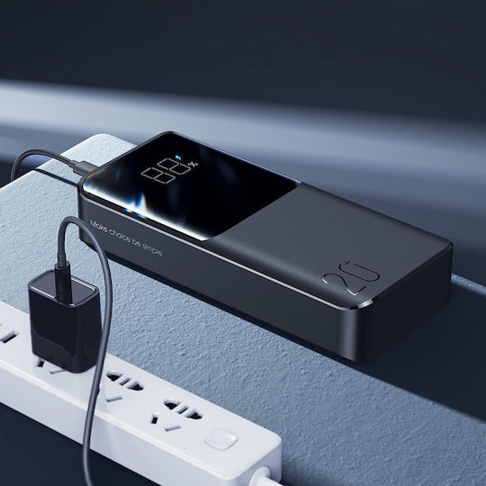 Joyroom JR-T014 Power Bank 20000mAh 15W with 2 USB-A Ports and USB-C Port Power Delivery / Quick Charge 3.0 Black view 3