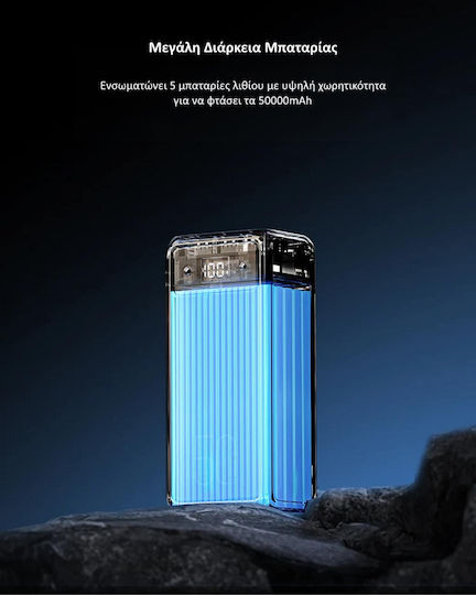 Veger Tank Lite Power Bank 50000mAh 22.5W with 3 USB-A Ports and USB-C Port Power Delivery Black view 4