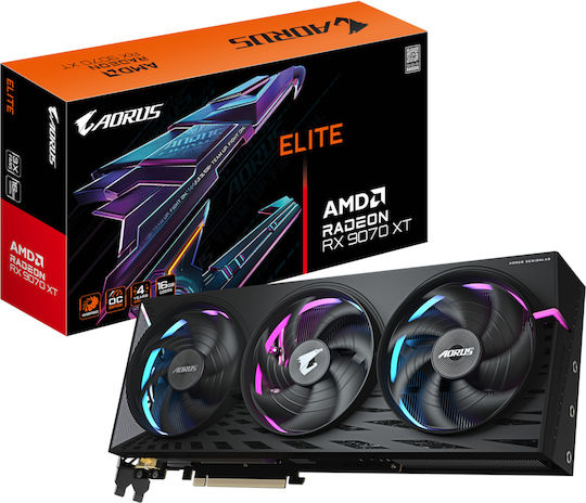 Gigabyte Radeon RX 9070 XT 16GB GDDR6 Aorus Elite Graphics Card view 1