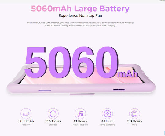 Doogee U9KID 10.1" Tablet (3GB/64GB) Purple view 3