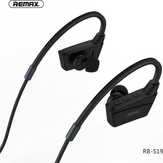 Remax RB-S19 In-ear Bluetooth Handsfree Earphones with Sweat Resistance Black vue 4