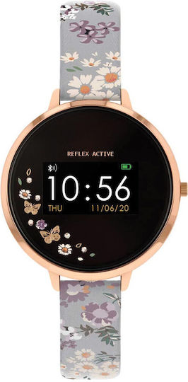 Reflex Active Series 03 Stainless Steel 38mm Smartwatch (Grey Leather Strap) view 1