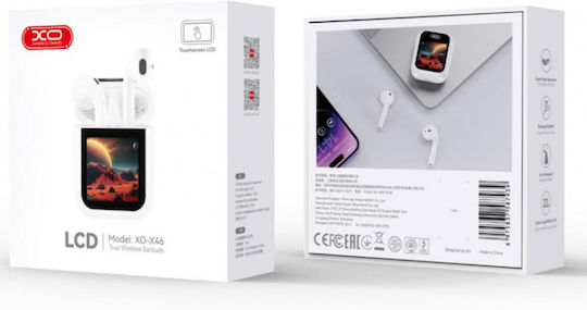 XO X46 Earbud Bluetooth Handsfree Headphones with Charging Case White vista 4
