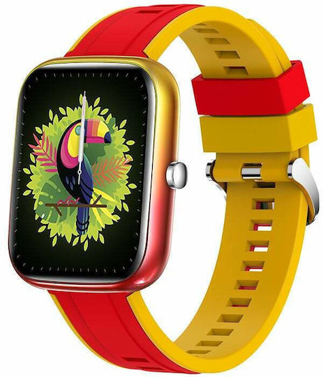 Colmi P8 BR 43mm Smartwatch with Heart Rate Monitor (Red / Yellow) view 1