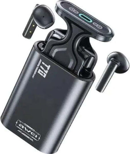 Awei T70 Earbud Bluetooth Handsfree Earphones with Sweat Resistance and Charging Case Black view 1