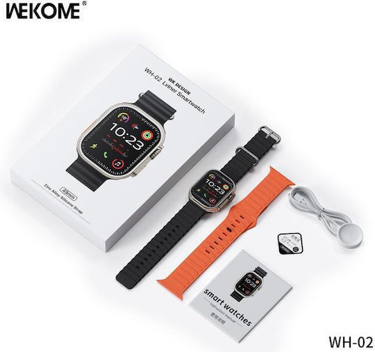 WK WH-02 Titanium Smartwatch with Heart Rate Monitor (Gold) vue 2