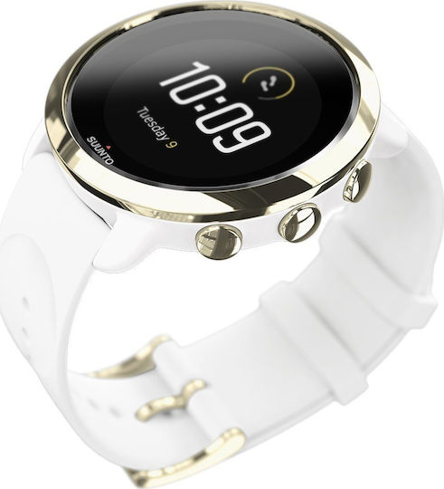 Suunto 3 Fitness Stainless Steel 43mm Waterproof Smartwatch with Heart Rate Monitor (White) view 5