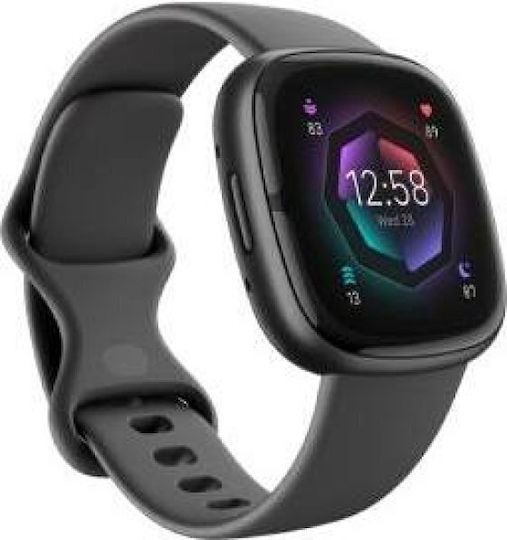 Fitbit Sense 2 Aluminium Waterproof Smartwatch with Heart Rate Monitor (Shadow Grey / Graphite) view 2