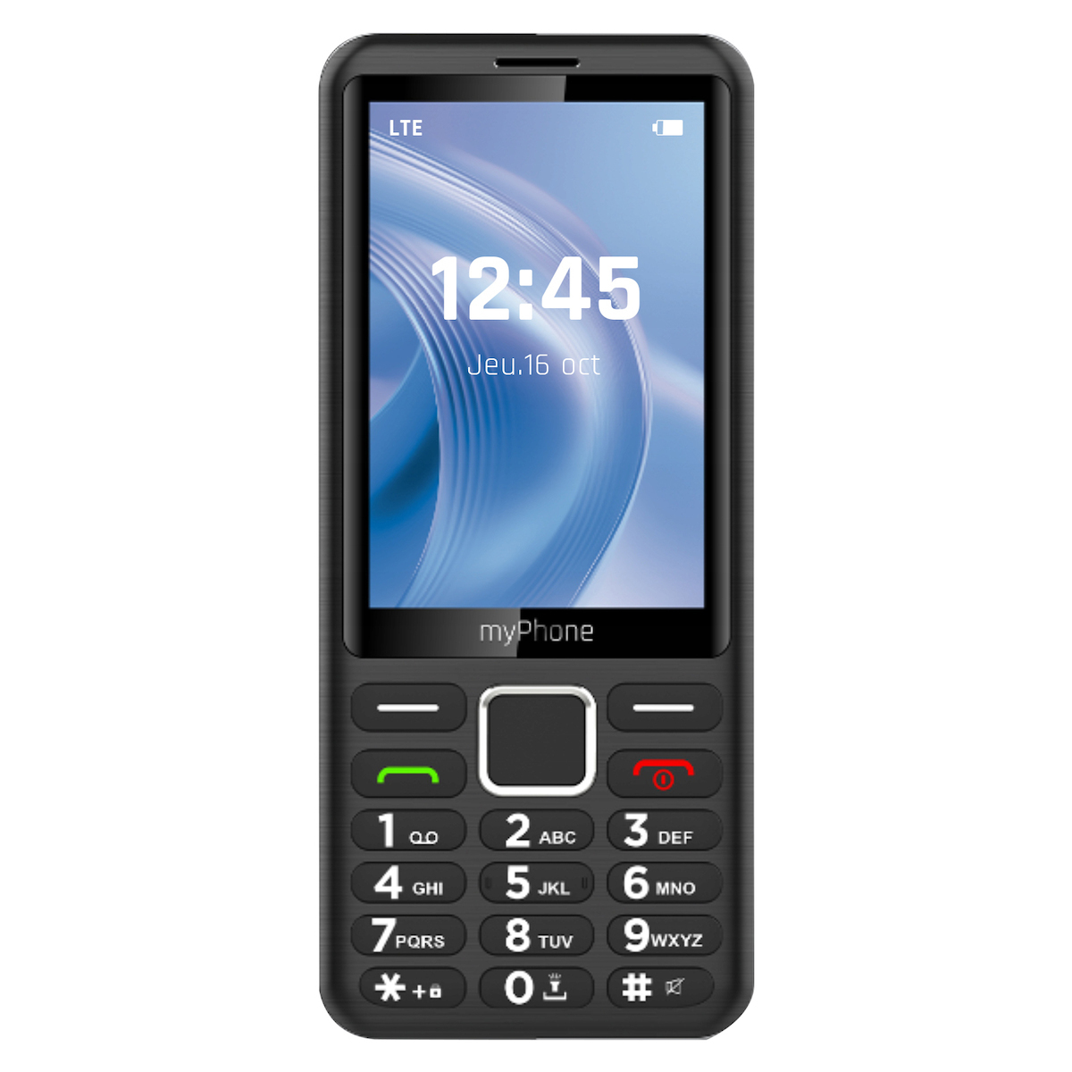 MyPhone 3510 LTE Dual SIM Mobile with Buttons Black view 1