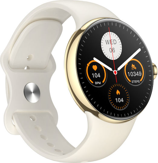 LinWear La24 Smartwatch with Heart Rate Monitor (Gold) view 2