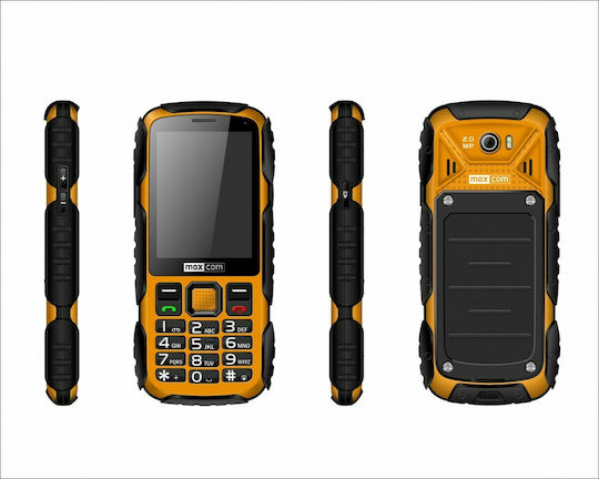 MaxCom Strong MM920 Single SIM Resistant Mobile with Buttons Orange view 5