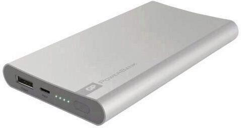 GP Batteries Power Bank 10000mAh with 2 USB-A Ports Silver view 1