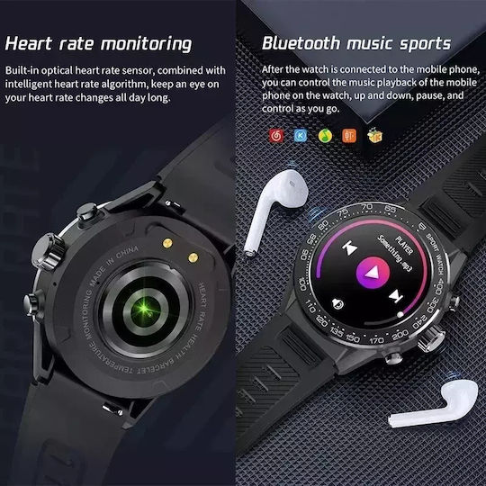 Nubi V35P Smartwatch with Heart Rate Monitor (Black) view 9