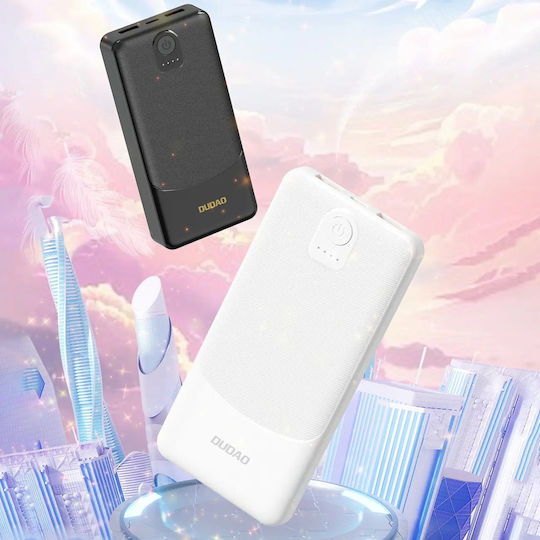 Dudao K10 Power Bank 10000mAh 12W with 2 USB-A Ports White vue 2