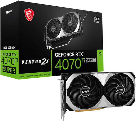 MSI GeForce RTX 4070 Ti Super 16GB GDDR6X Ventus 2X OC Graphics Card vue 5