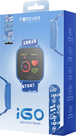 Forever JW-100 Smartwatch with Heart Rate Monitor (Blue) view 6