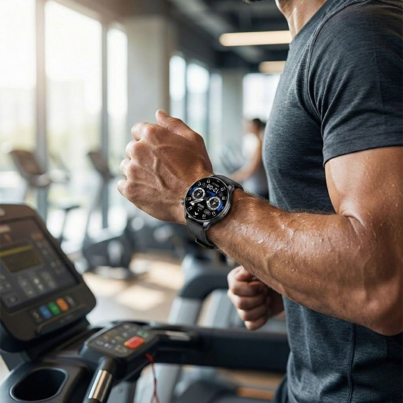 Gravity GT35-1 50mm Smartwatch with Heart Rate Monitor (Black) view 5