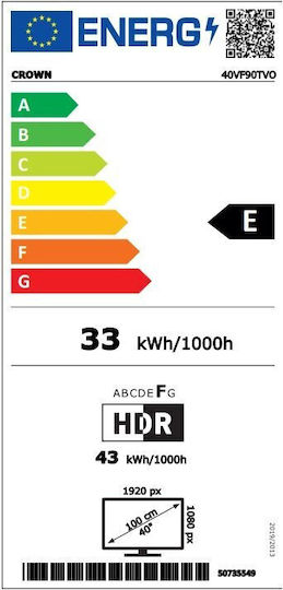 Crown Smart Television 40" Full HD LED 40VF90TVO (2024) view 3