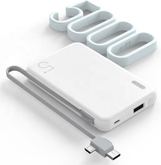 Ezra PB19 Power Bank 5000mAh with USB-A Port White view 1