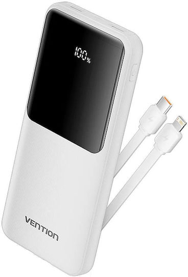 Vention XGY40 Power Bank 20000mAh 22.5W with USB-A Port and USB-C Port White