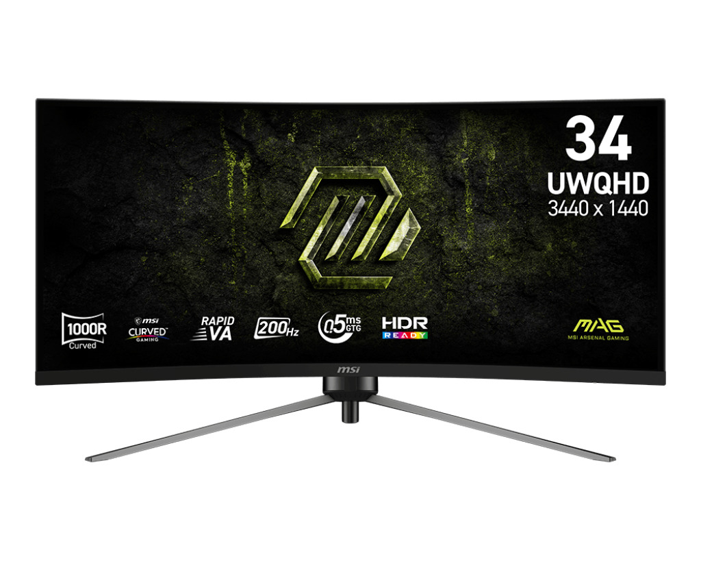 MSI MAG 345CQRF E20 Ultrawide HDR Curved Monitor 34" QHD 3440x1440 200Hz with 0.5ms Response Time GTG