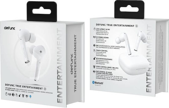 Defunc True Entertainment In-ear Bluetooth Handsfree Earphones with Charging Case White view 4