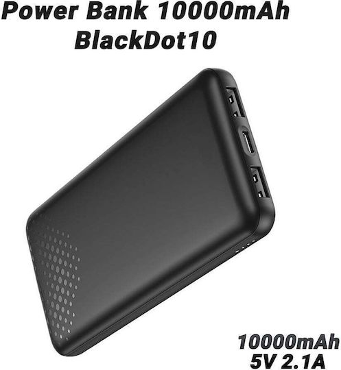 BlackDot10 Power Bank 10000mAh Black view 1