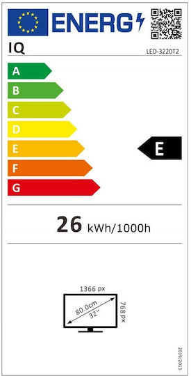 IQ Television 32" HD Ready LED LED-3220T2 (2021) view 2