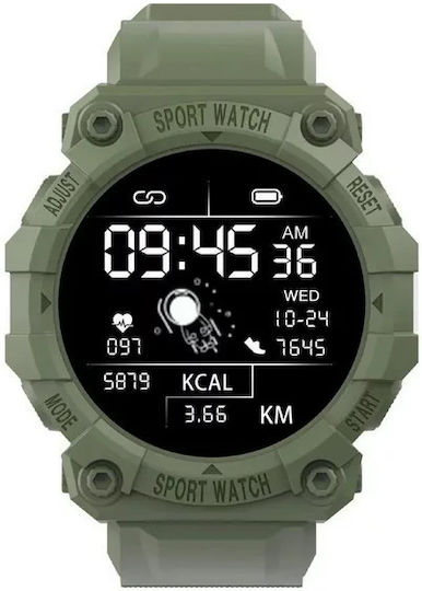 FD68 Smartwatch with Heart Rate Monitor (Green) view 2