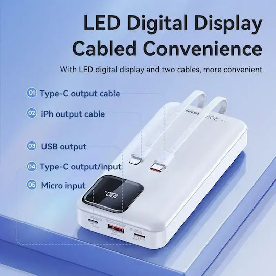 Power Bank 20000mAh Power Delivery Blue view 3