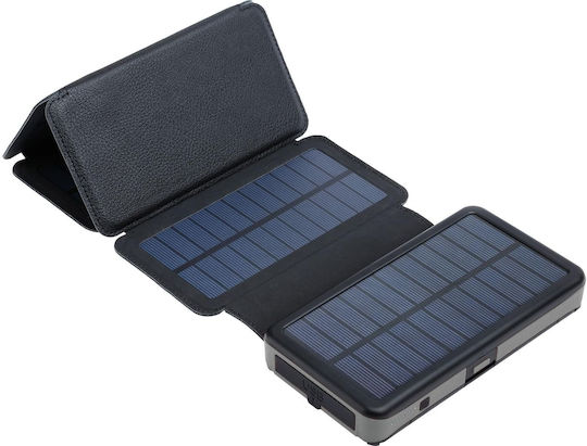 Sandberg Solar 6 Panel Solar Power Bank 20000mAh 7.5W with 2 USB-A Ports and USB-C Port Black view 3