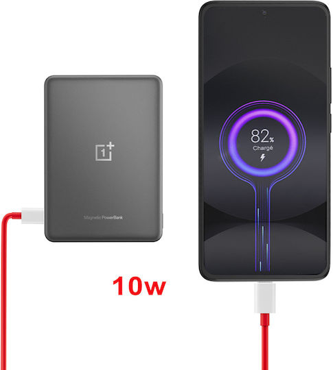 OnePlus Slim Magnetic MagSafe Power Bank 5000mAh 10W with USB-C Port Silver vue 6