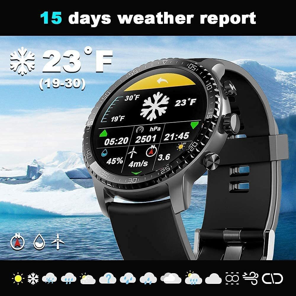 Tinwoo Smartwatch with Heart Rate Monitor (Black) vue 6