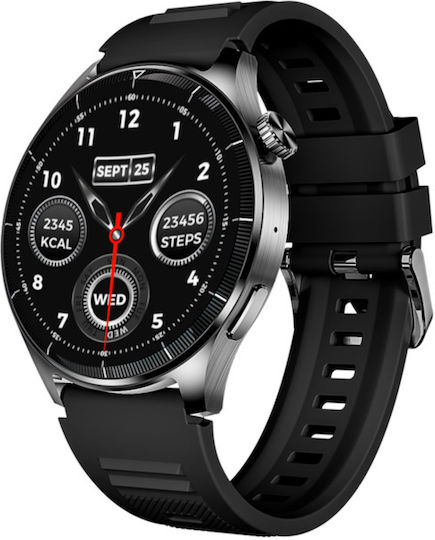 Bea-fon 301 46mm Smartwatch with Heart Rate Monitor (Black) vue 3