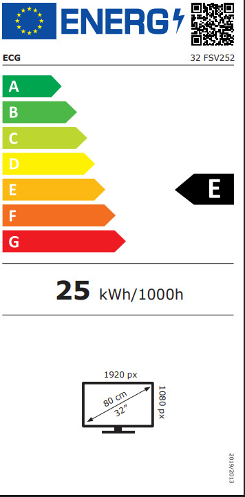 ECG Smart TV 32" Full HD LED 32FSV252 (2025) view 3