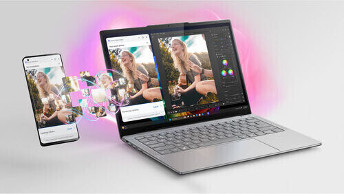Lenovo Slim 7i Aura Edition 14" OLED FHD+ Touchscreen (Ultra 7-256V/16GB/1.0TB SSD/W11 Home) Luna Grey (International English Keyboard) view 6