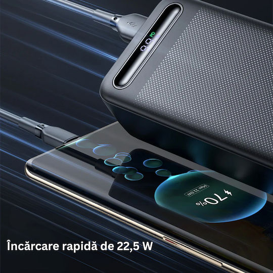 Power Bank 30000mAh 22.5W with 2 USB-A Ports and USB-C Power Delivery Port Black view 4