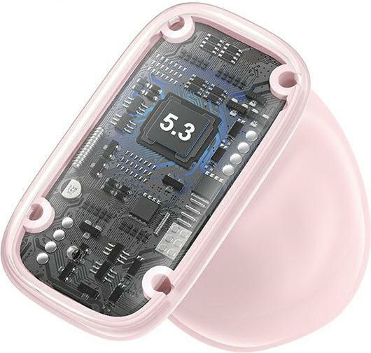 Usams TD22 Earbud Bluetooth Handsfree Earphones with Charging Case Pink view 3