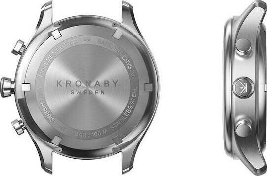 Kronaby Sekel Hybrid Stainless Steel 38mm Waterproof Smartwatch (Silver) view 5