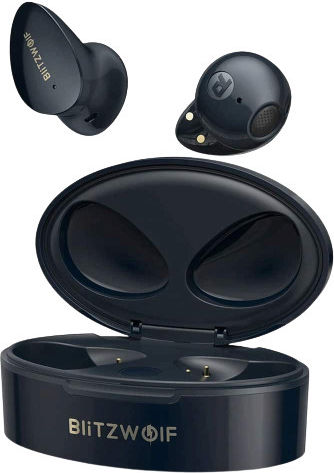 BlitzWolf BW-FPE2 Earbud Bluetooth Handsfree Earphones with Sweat Resistance and Charging Case Black