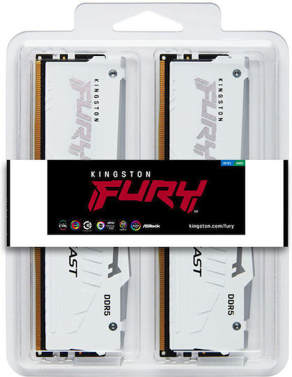 Kingston Fury Beast RGB DDR5 64GB RAM with 2x32GB Modules and Speed 6400 for Desktop KF564C32BWEAK2-64 view 4
