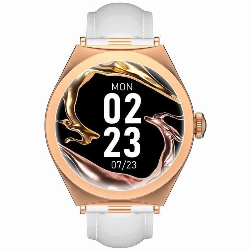 Smartwatch Gravity Rose Gold White Gt25-5 vue 3