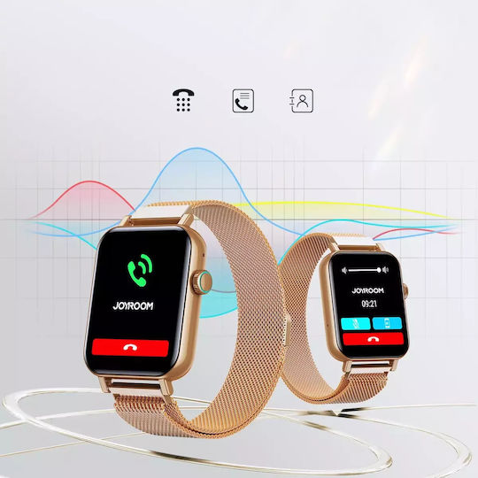 Joyroom JR-FT5 Smartwatch with Heart Rate Monitor (Gold) view 3