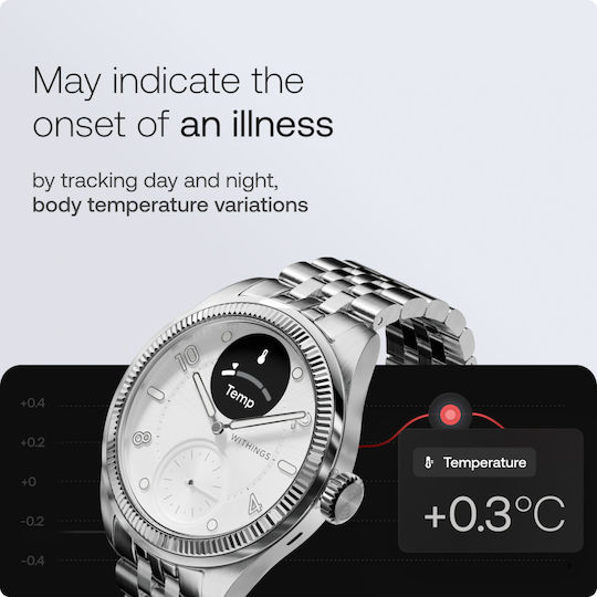Withings Scanwatch Nova Brilliant Titanium 39mm with Heart Rate Monitor (Titanium-Grey) view 6